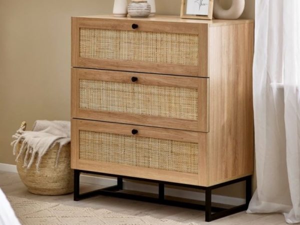 Julian Bowen Padstow 3 Drawer Chest Oak Drawer Chest