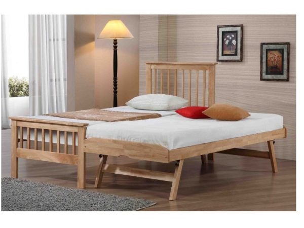 Flintshire Furniture Pentre Guest Bed Single Oak Stowaway Bed