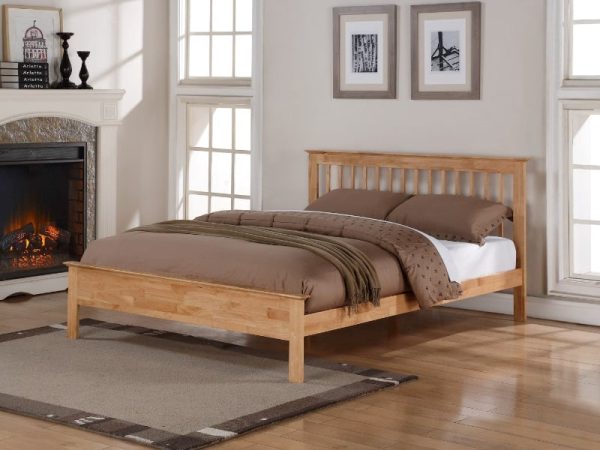 Flintshire Furniture Pentre Wooden Bed Super King Oak Wooden Bed