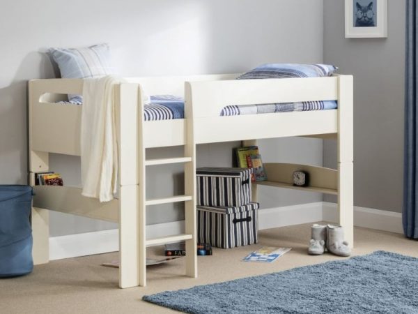 Julian Bowen Pluto Midsleeper Single Stone White Mid Sleeper