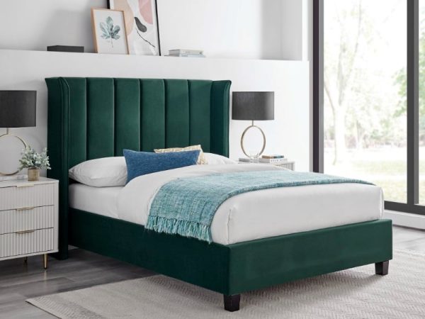 Limelight Polaris King Size Emerald Fabric Bed