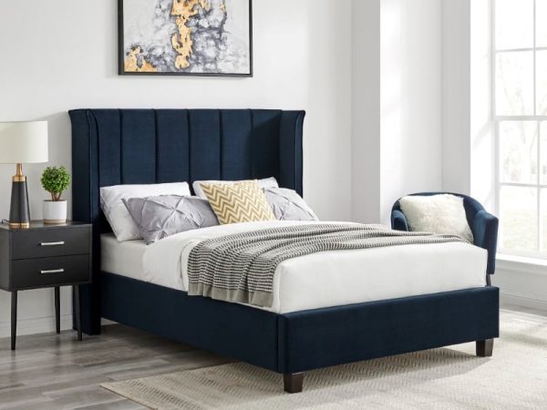 Limelight Polaris Double Navy Fabric Bed