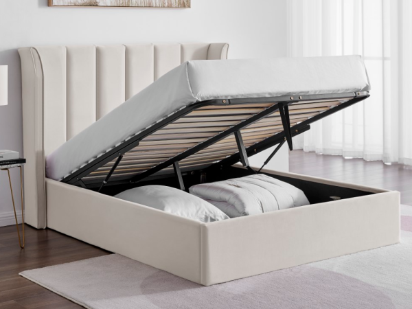 Limelight Polaris Storage Double Natural Ottoman Bed