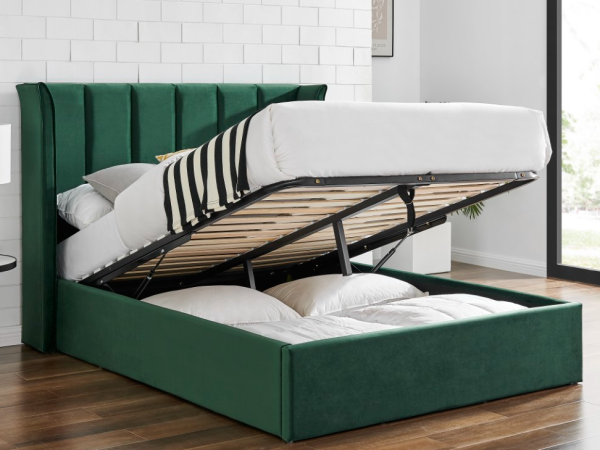 Limelight Polaris Storage King Size Emerald Ottoman Bed