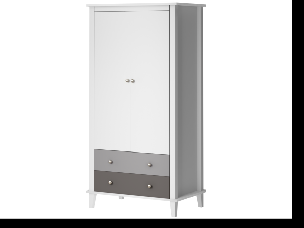 Little Seeds Poppy wardrobe White and Grey White Nursery Wardrobe