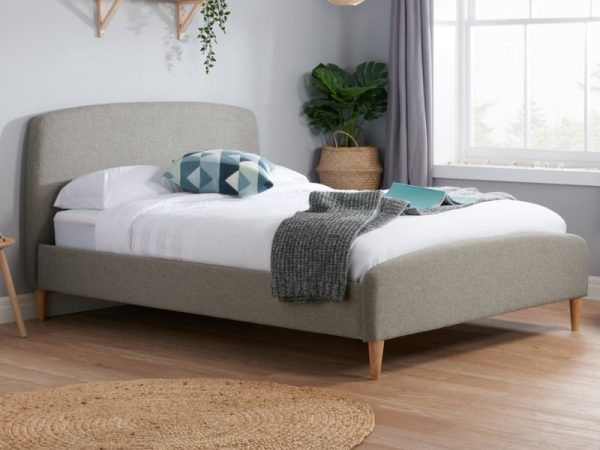 Birlea Quebec Small Double Grey Fabric Fabric Bed