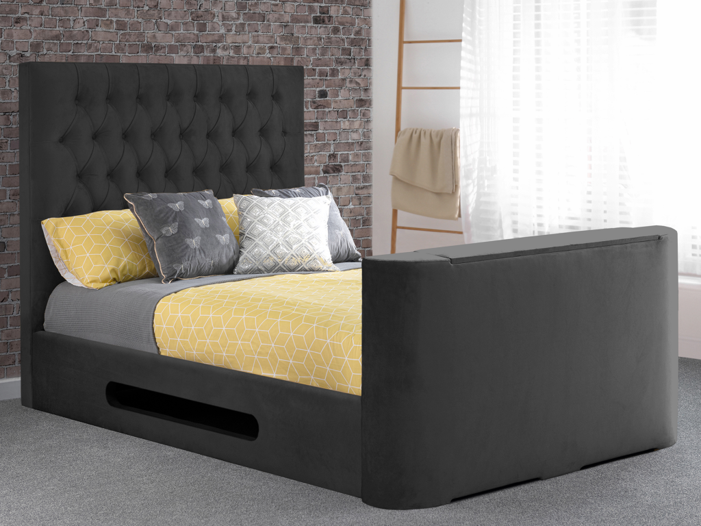 Sweet Dreams Raya TV Bed King Size Plush Steel TV Bed