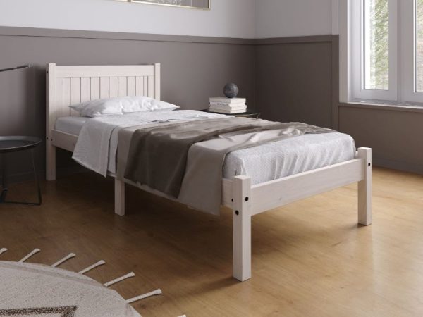 Birlea Rio Whitewash Single Whitewash Wooden Bed