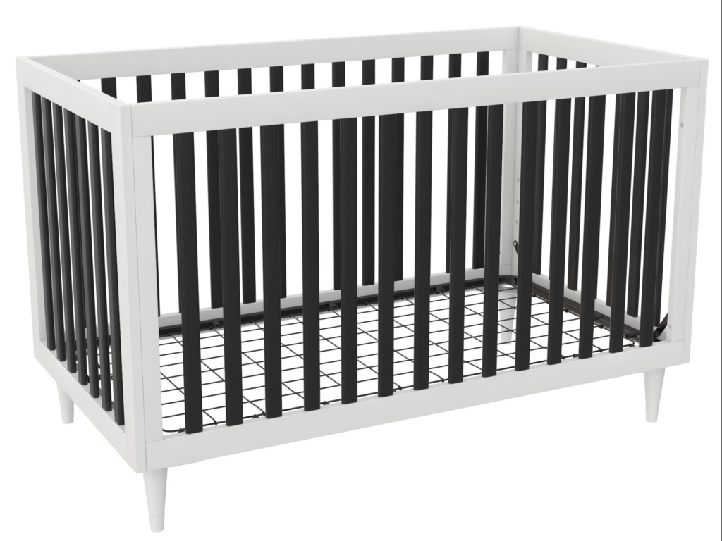 Little Seeds Rowan Valley Flint 3in1 Crib Black and White Cot Bed