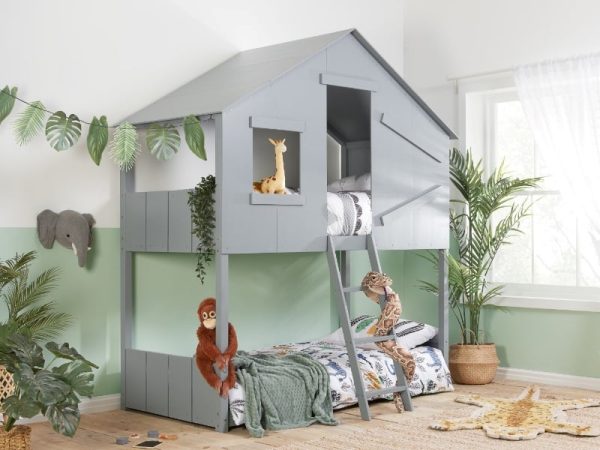 Birlea Safari Bunk Bed Single Grey Bunk Bed