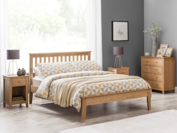 Julian Bowen Salerno Double Oak Wooden Bed