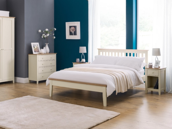 Julian Bowen Salerno Shaker Bed Two Tone Single Wooden Bed