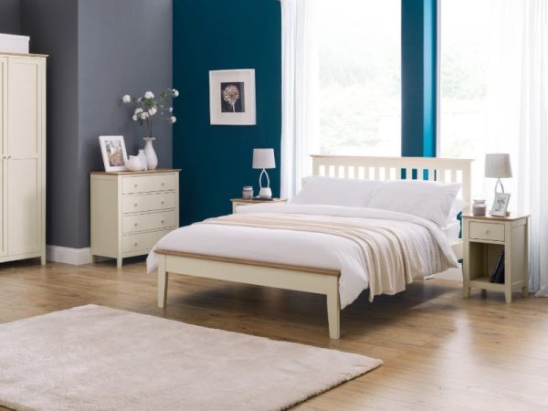 Julian Bowen Salerno Shaker Bed Two Tone Double Wooden Bed