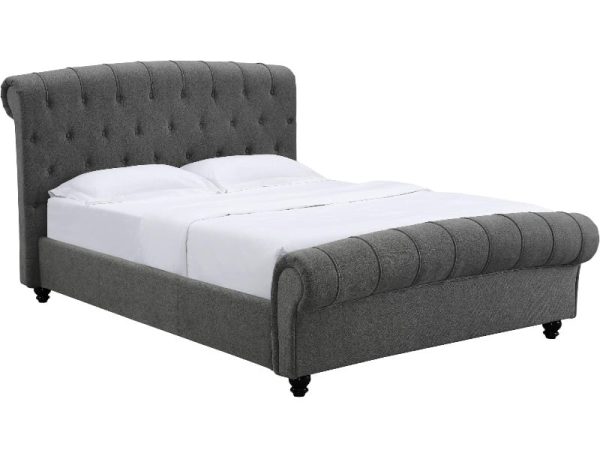 Heartlands Furniture Santafe Grey King Size Fabric Bed