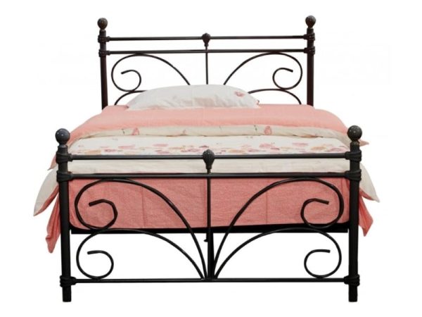 Heartlands Furniture Separo Bed Double Black Metal Bed