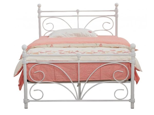 Heartlands Furniture Separo Bed Single White Metal Bed