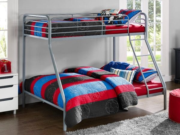 Dorel Single over Double Triple Sleeper Bunk Bed Double Grey Bunk Bed