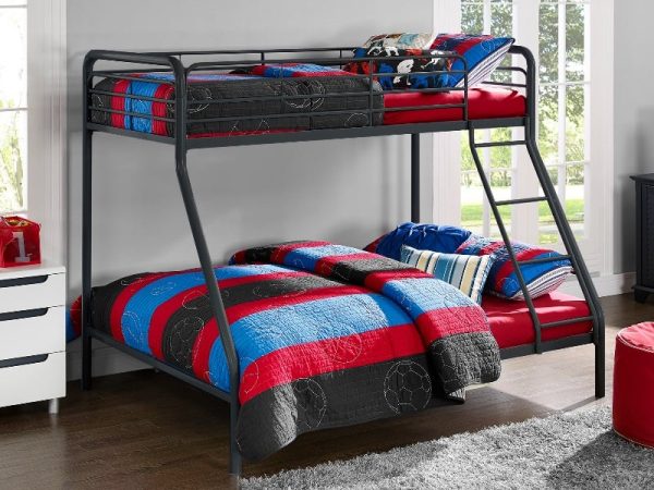 Dorel Single over Double Triple Sleeper Bunk Bed Double Black Bunk Bed