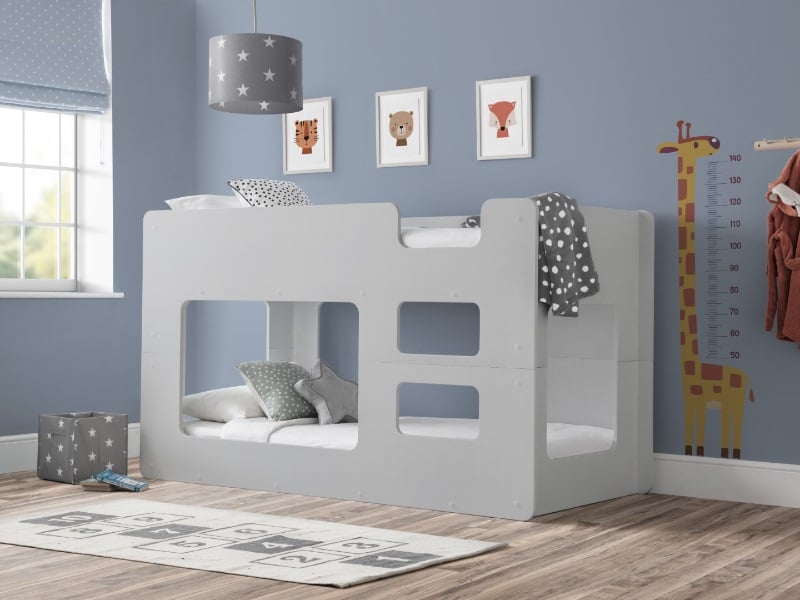 Julian Bowen Solar Bunk Single Dove Grey Bunk Bed