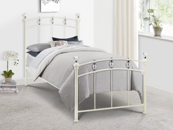 Julian Bowen Sophie Single Stone White Metal Bed