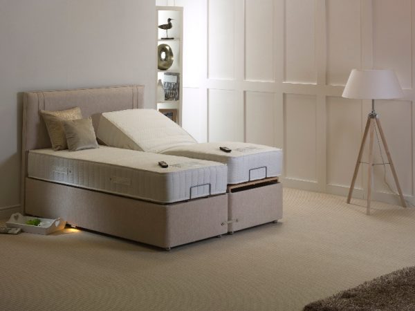 MiBed Sorrel Electric Bed 3 Custom Size Divan on Legs Electric Bed