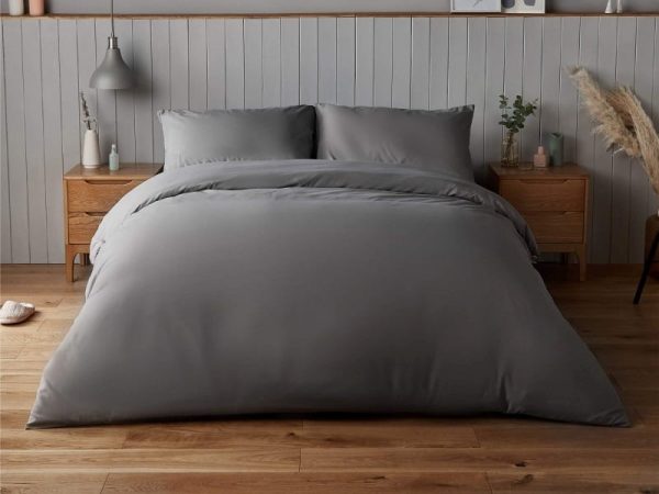 Silentnight Supersoft Duvet Set King Size Charcoal Duvet Cover