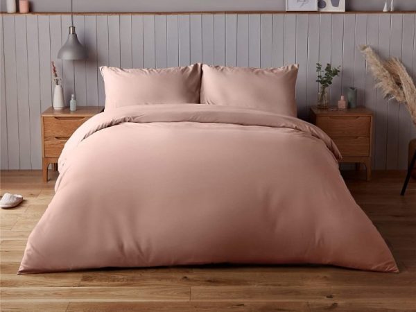 Silentnight Supersoft Duvet Set King Size Blush Pink Duvet Cover