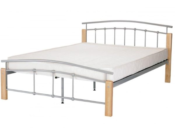 Heartlands Furniture Tetras Silver Beech Small Double Metal Bed