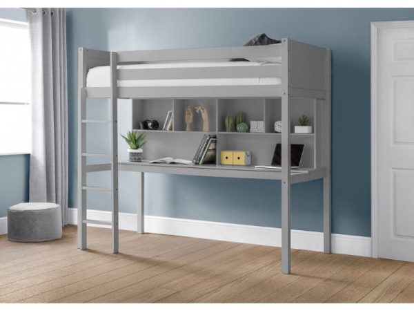 Julian Bowen Titan Highsleeper Single Dove Grey High Sleeper