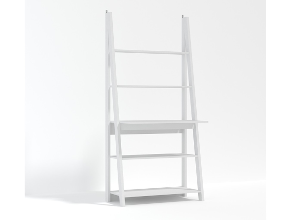 LPD Furniture Tiva Ladder Desk White Desk