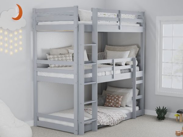 Birlea Tressa Triple Bunk Single Grey Bunk Bed