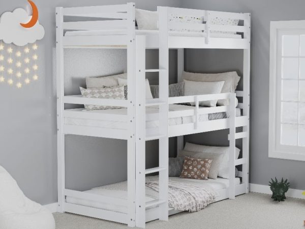 Birlea Tressa Triple Bunk Single White Bunk Bed