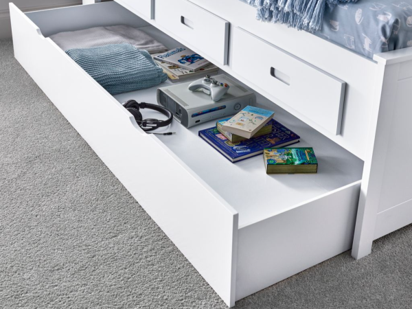 Bedmaster Veera Trundle Only White Underbed Drawer