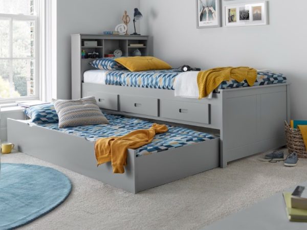 Bedmaster Veera Trundle Only Wood Grey Underbed Drawer