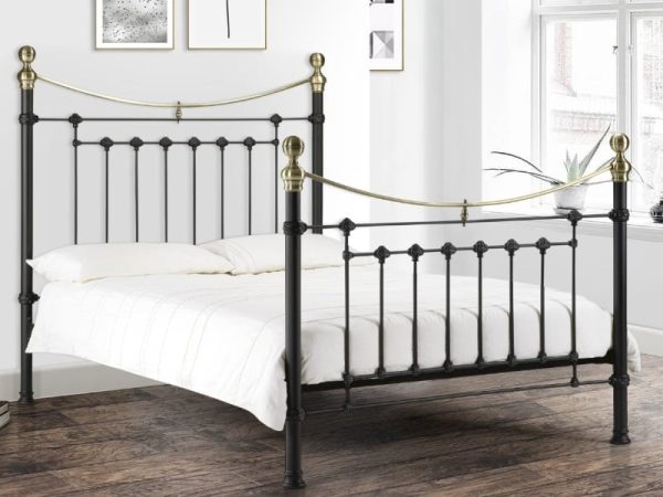 Julian Bowen Victoria Bed Double Black Metal Bed