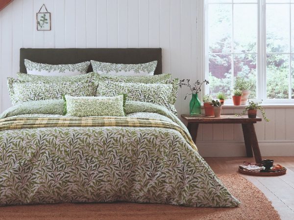 William Morris And Co Willow Borough Quilt Cover Only Leaf Green Double Duvet Cover