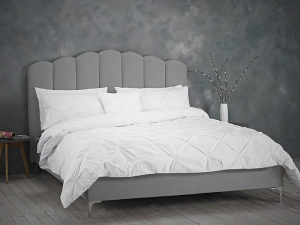 LPD Furniture Willow Silver King Size Fabric Bed