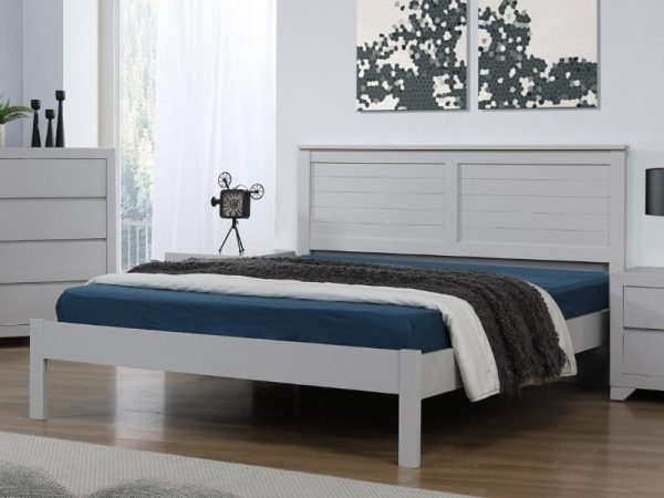 Heartlands Furniture Wilmot Bed Grey Double Wooden Bed