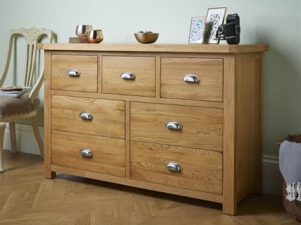 Birlea Woburn 4 and 3 Drawer Chest Oak Oak Drawer Chest