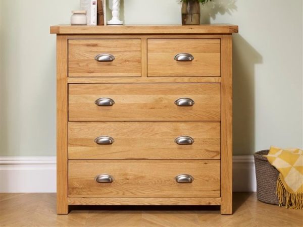 Birlea Woburn 3 plus 2 Drawer Chest Oak Oak Drawer Chest