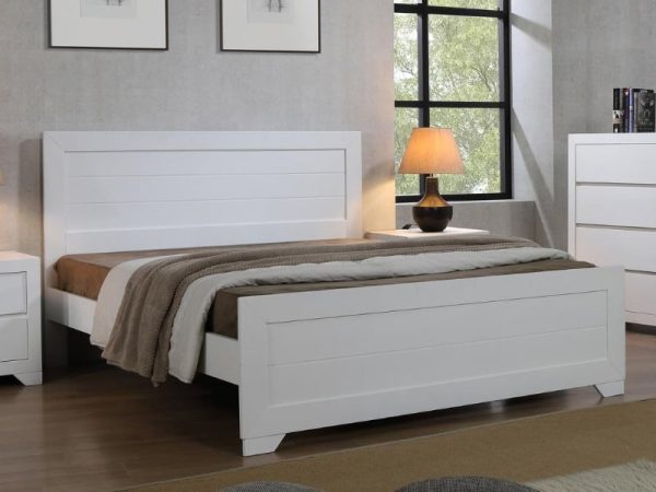 Heartlands Furniture Zircon King Size White Wooden Bed