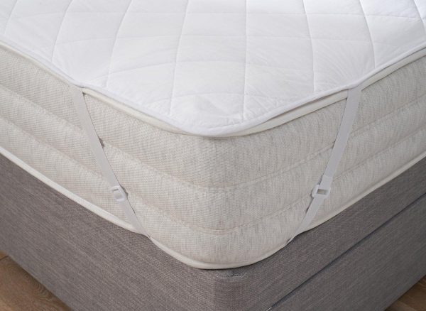 Flaxby Quilted Pure Cotton Mattress Protector   66 Emperor