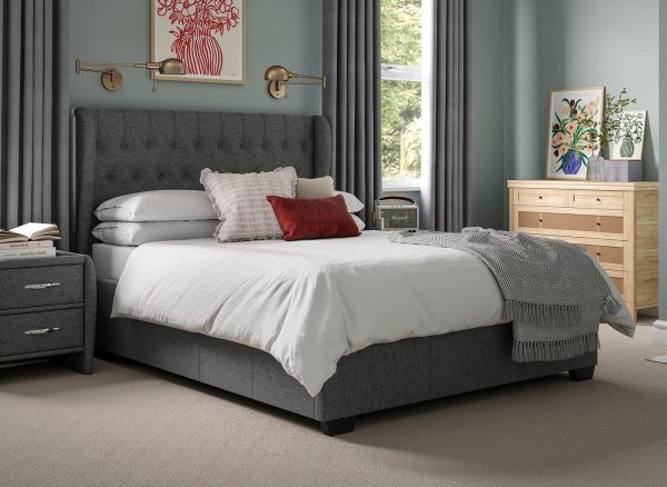 Sana Ottoman Bed Frame 50 King Grey