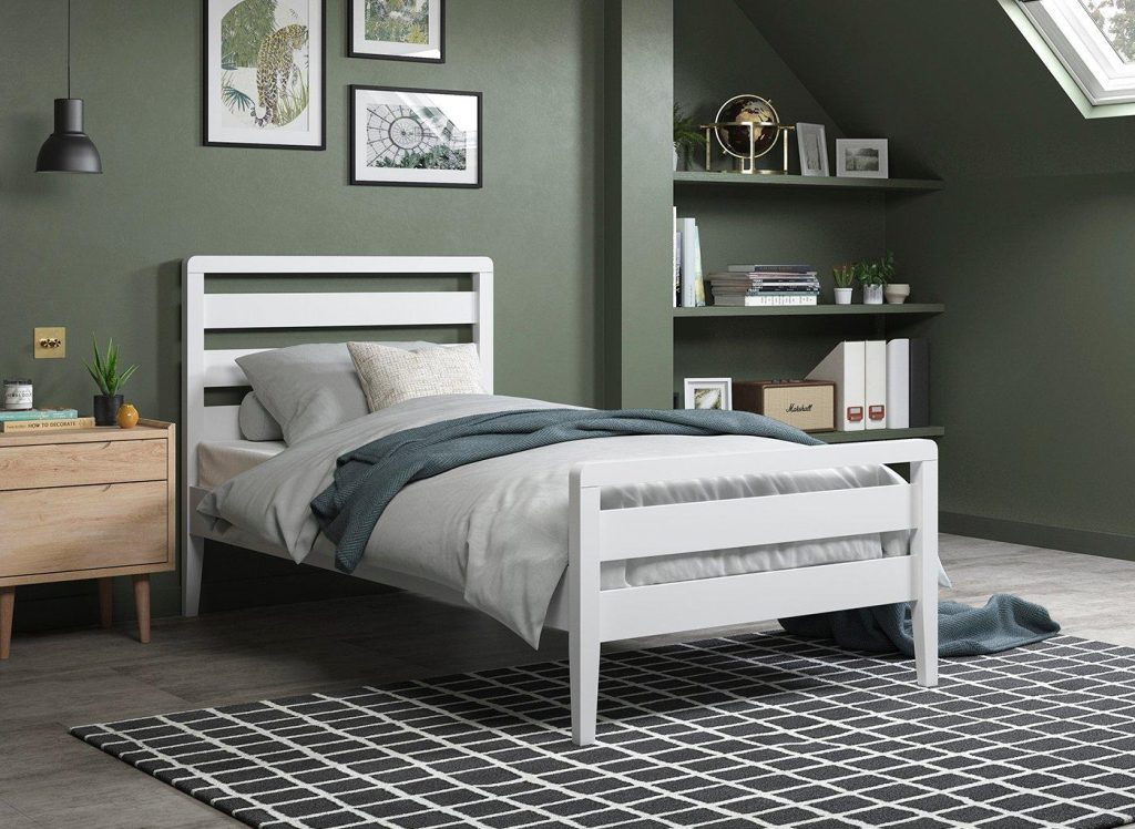 Woodstock Wooden Bed Frame 30 Single White