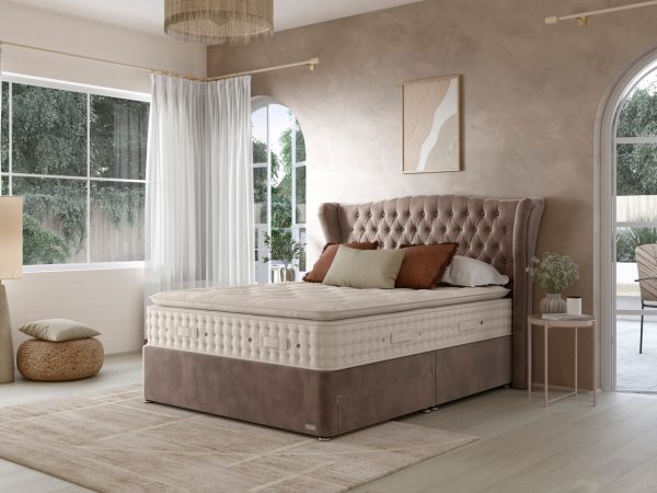 Hypnos Luxurious Earth 03 Divan Bed Set On Glides | Bed Sava