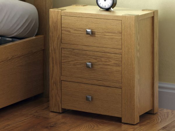 Edgemont 3 Drawer Bedside Table