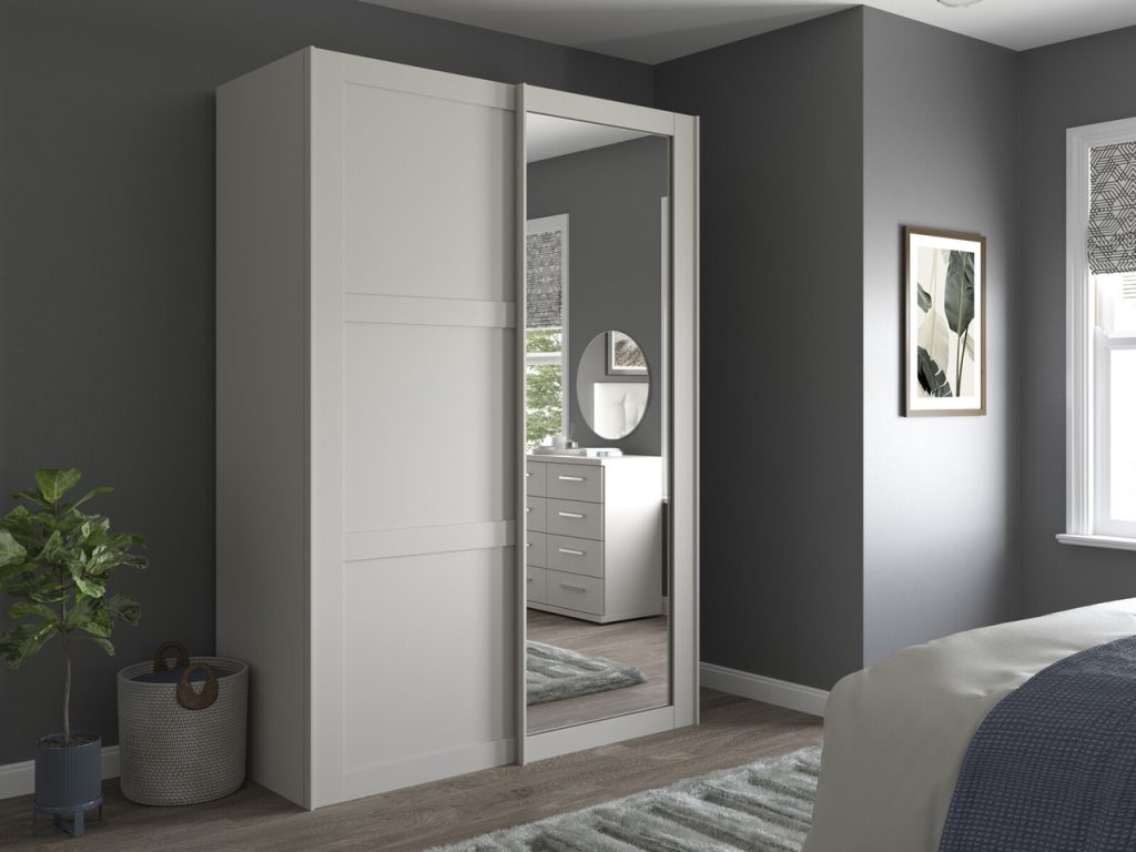 Alster 2 Door Sliding Mirrored Wardrobe