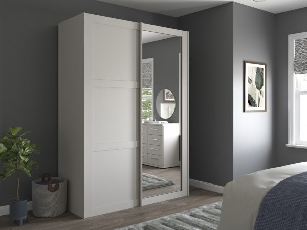 Alster 2 Door Sliding Mirrored Wardrobe