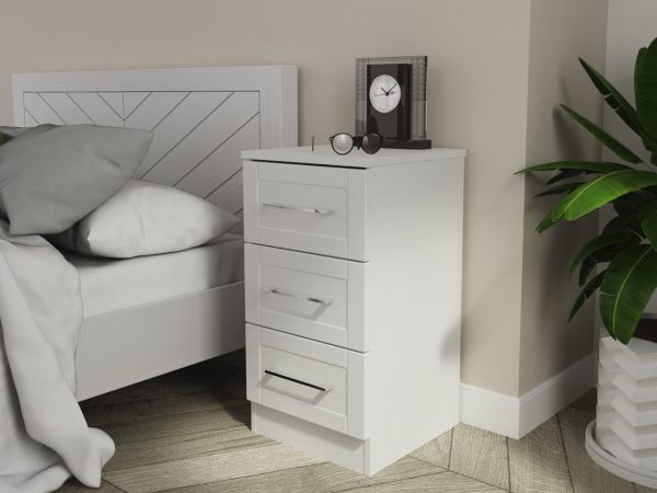 Santana 3 Drawer Bedside Table