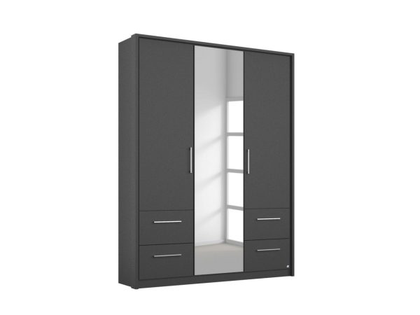 Lorenzo 3 Door + 4 Drawer Hinged Wardrobe